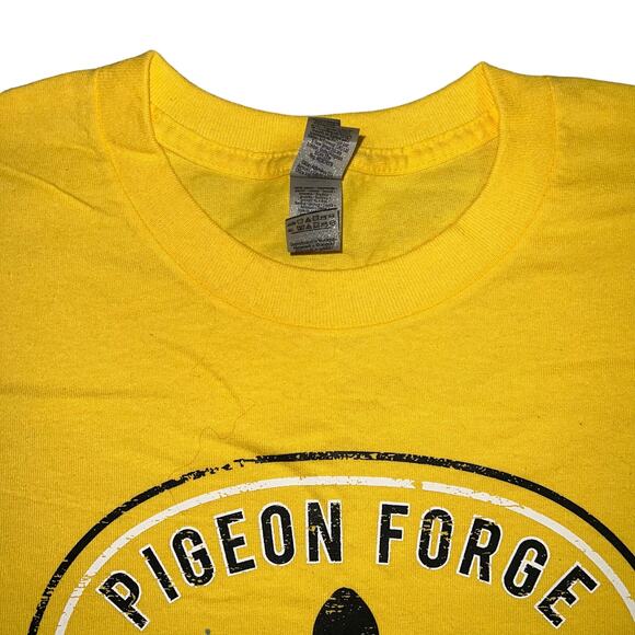 Pigeon Forge Unisex Smoky Mountains Tennessee T Shirt Top Short Sleeve Yellow Lg - Picture 3 of 8